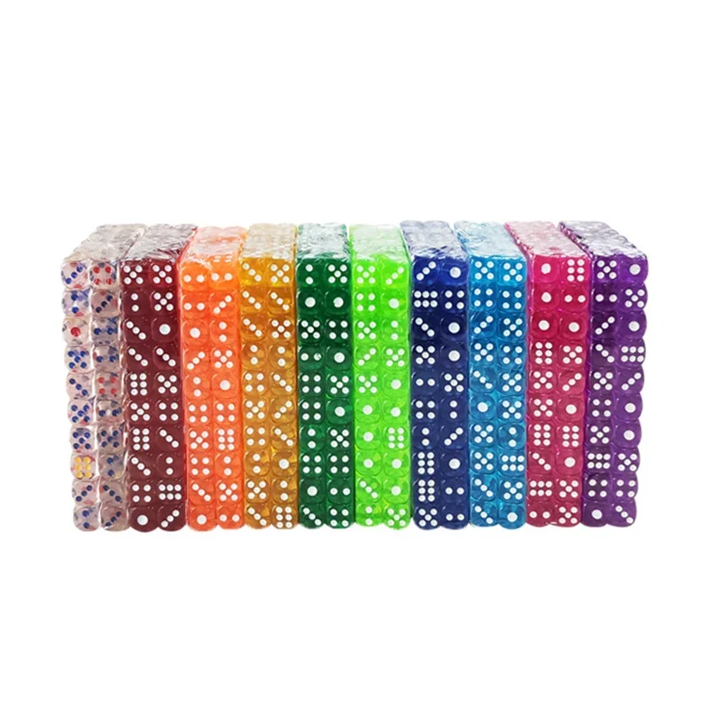 20PCS/Lot Dice Set 12mm Small Size10 Colors Acrylic 6 Sided Transparent Dice Club/Party/Family Games game dice dice set acrylic dice