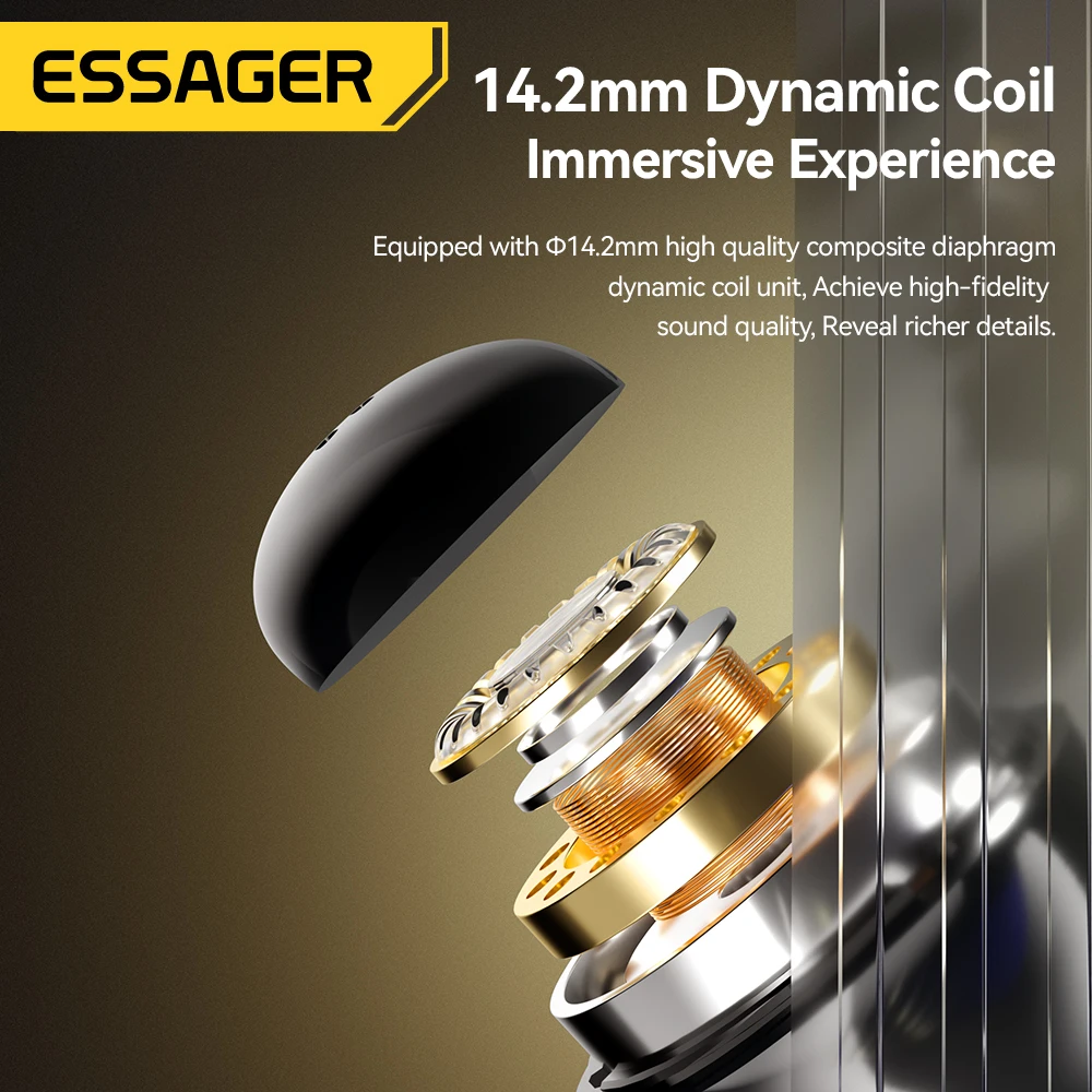 Essager 3.5mm Wired Headphones In Ear Headset Wired Earphones with Microphone Stereo Earbuds Sports In-line Control For Phones 3