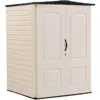 Large Vertical Resin Outdoor Storage Shed With Floor (6.2 x 4.6 Ft), Weather Resistant, Beige/Brown, Organization for Home 6