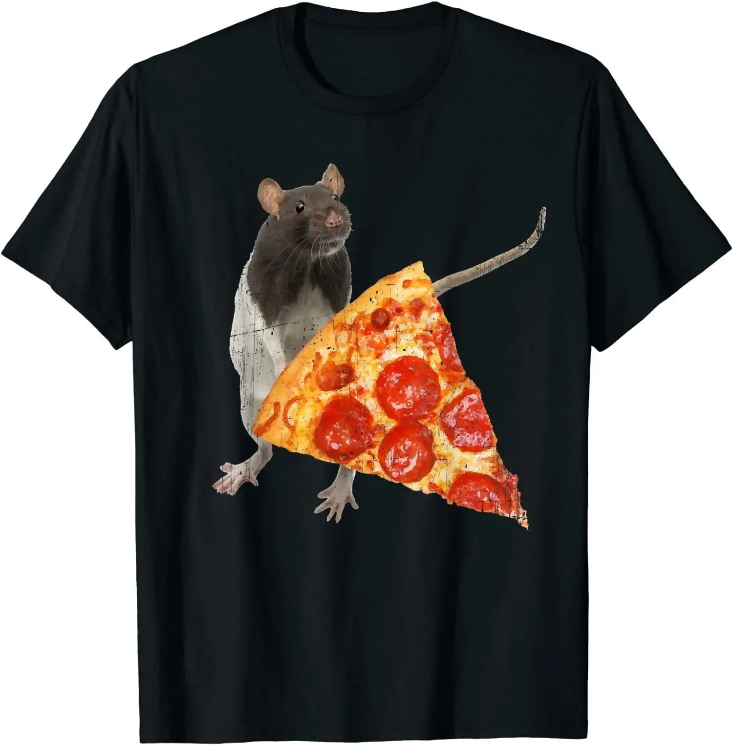 

Pizza Rats Funny Pizza Lover Gift O-Neck Cotton T Shirt Men Casual Vintage Tees Tops Dropshipping