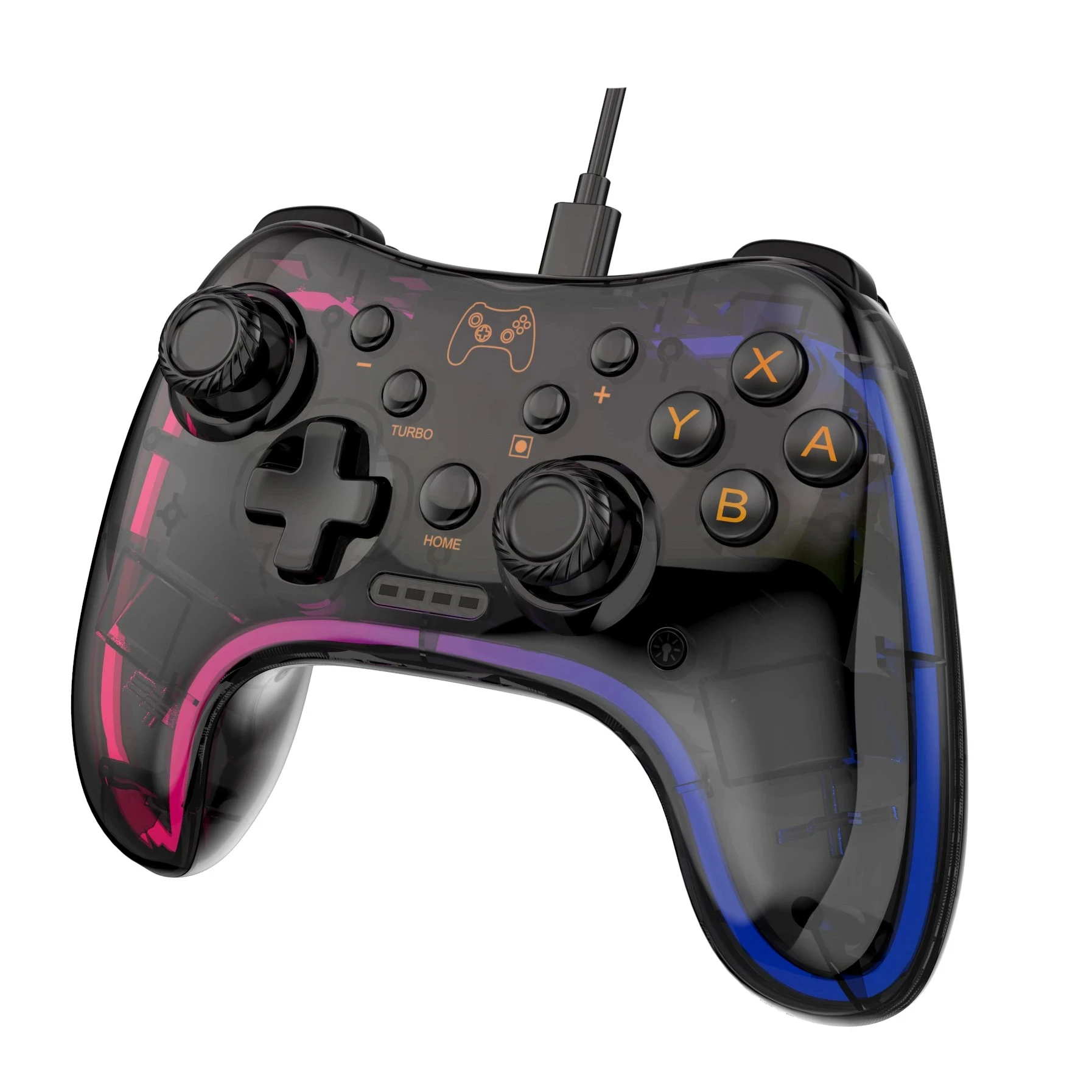 NEW STK-2039 Wired Gamepad For Switch PS3 Game Console RGB Colorful Glow LED Controller Joystick For PC Windows Android