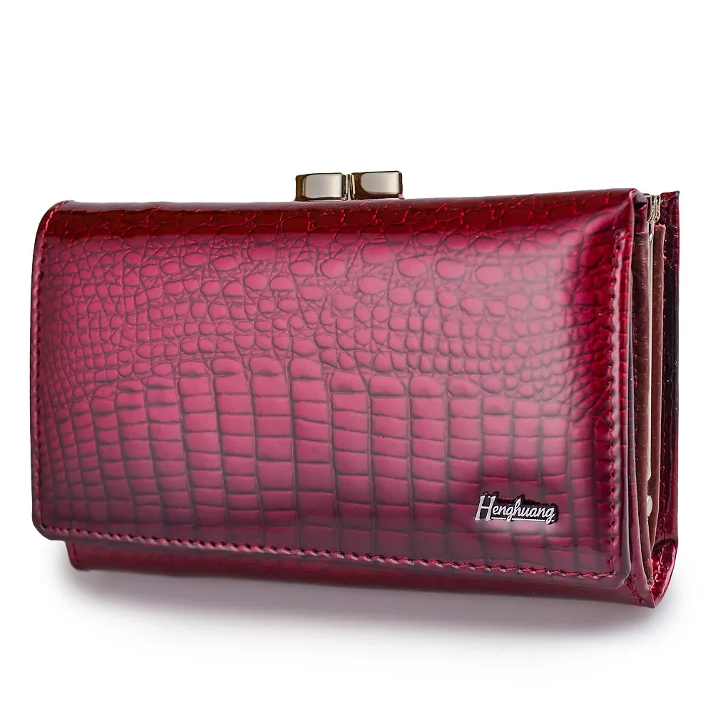 Women's Wallet Genuine Leather Alligator Compact Large Capacity female purses Zipper and Hasp Closure clutch handbags leather wallet women wallet women purse