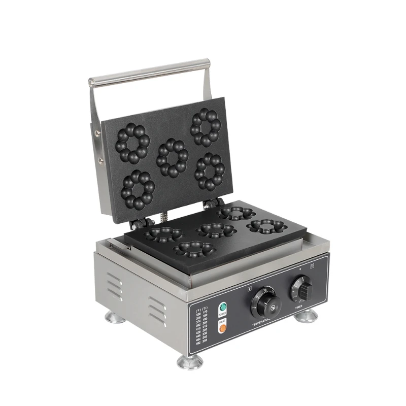 Commercial Electric French Five Grid Plum Blossom Crisp Altro Snack Machine/ Donut Toast Bubble Waffle Maker Waffle Machines