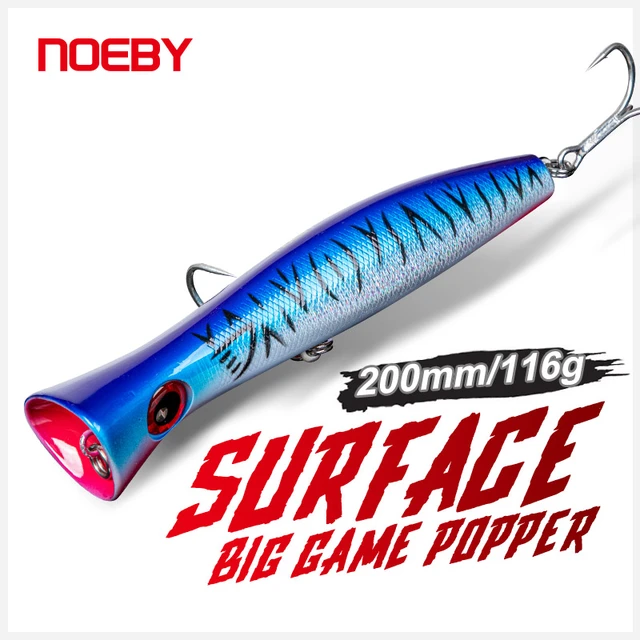 Noeby-Big Game Popper Fishing Lure, Artificial Hard Bait, Topwater Popper  Wobbler, Saltwater GT Tuna Sea