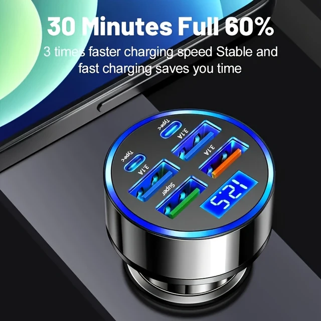 350W USB Car Charger PD QC3.0 USB C Car Phone Charger Type C Adapter for iPhone Samsung Huawei Xiaomi Quick Charge ﻿ 2