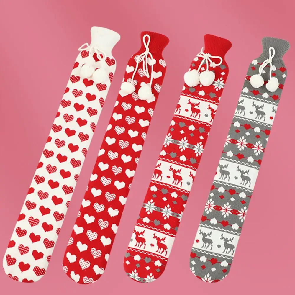 

2L Removable Faux Fur Warm Hand Warmer With Cover Extra Long Hot Water Bottle