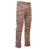 Men Bandana Print Pants Plus Size Multi Pockets Cargo Jeans Fashion Tassels Paisley Bandanna Trousers 3