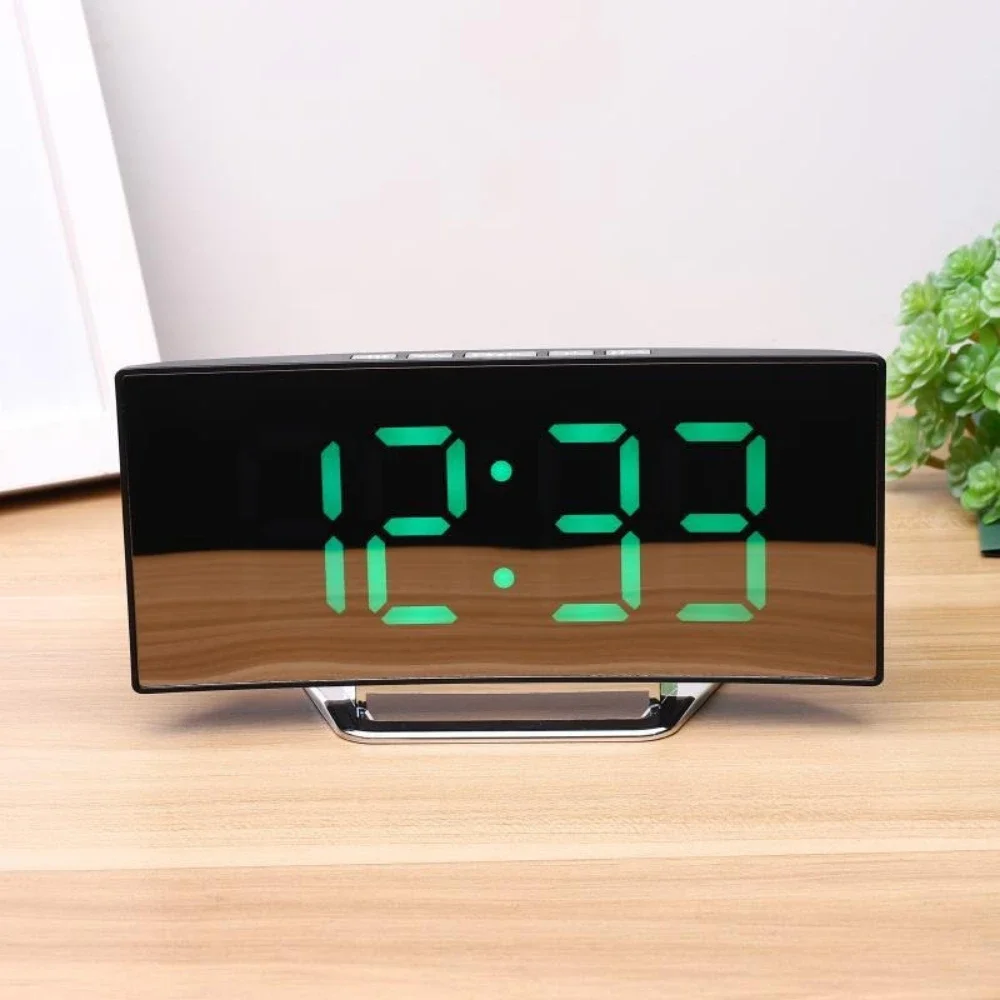 Smart LED Digital Alarm Clock - Modern Bedside & Desktop Decor with Gentle Wake-Up Light