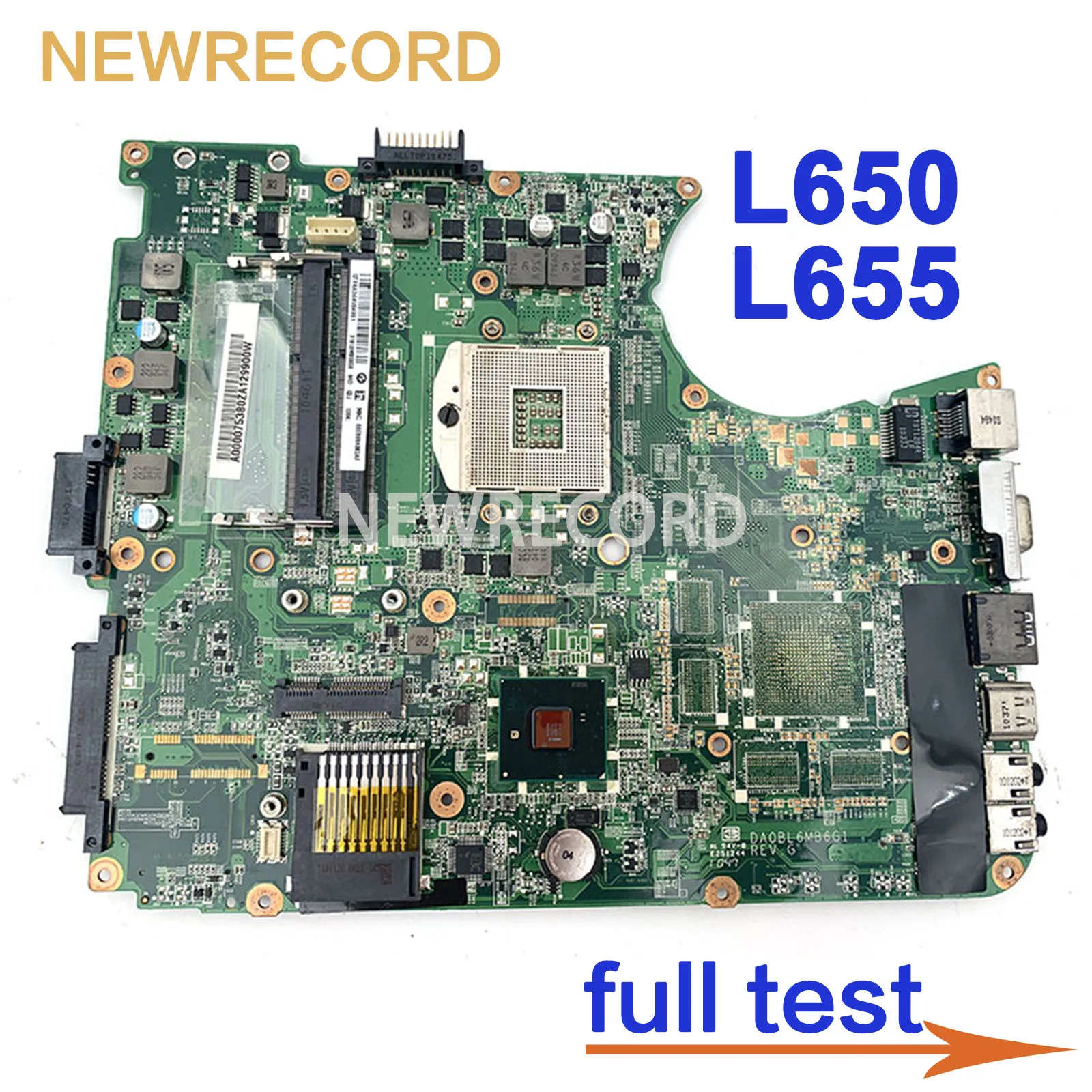 

For Toshiba Satellite L650 L655 A000075380 DA0BL6MB6G1 Laptop Motherboard HM55 UMA MAIN BOARD DDR3 Free CPU