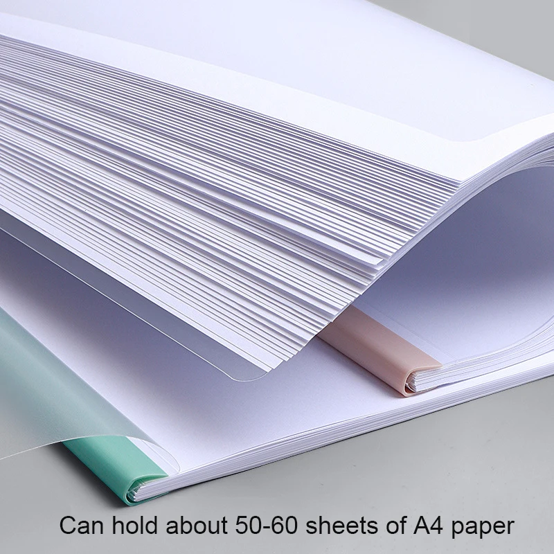 A4 Water Drop Transparent Folder Trolley Clip Report Folder File Case Presentation Folder Resume Folder Business Supplies