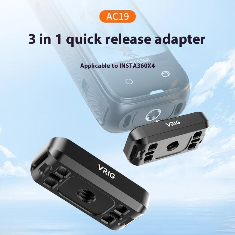 

Универсальная БЫСТРОРАЗЪЕМНАЯ док-станция для Insta 360 X4 3-в-1 адаптер с быстроразъемным креплением адаптируется к креплению переменного тока 1/4 винт аксессуары для Insta X4