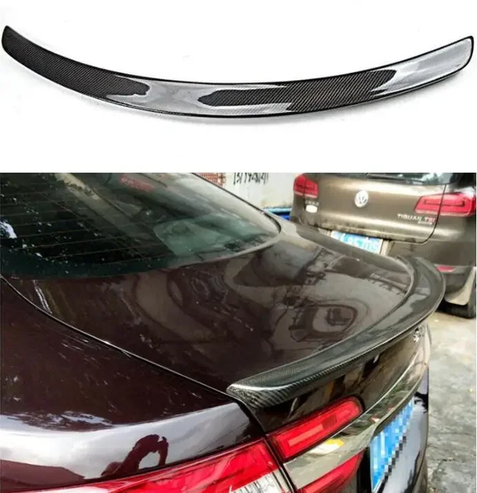 

FOR JAGUAR XF 2009-2015 P STYLE REAL CARBON FIBER REAR WING TRUNK LIP TAIL WITH FLAP SPOILER Cover Body Kit