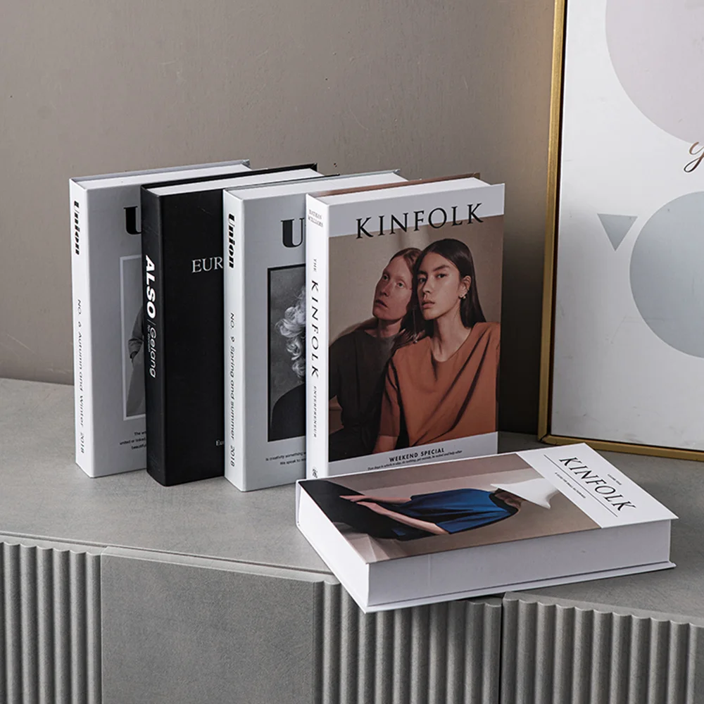 

Fake Books Decorations Simple Style Hotel Club Fake Book Designer Fashion Coffee Table Ornaments Decorative Books for Room