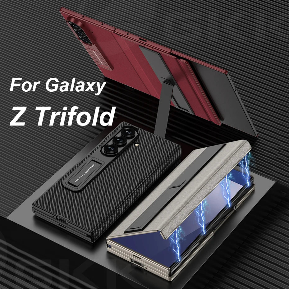 Premium Magnetic Fold Leather Case with Durable Outer Screen Protection