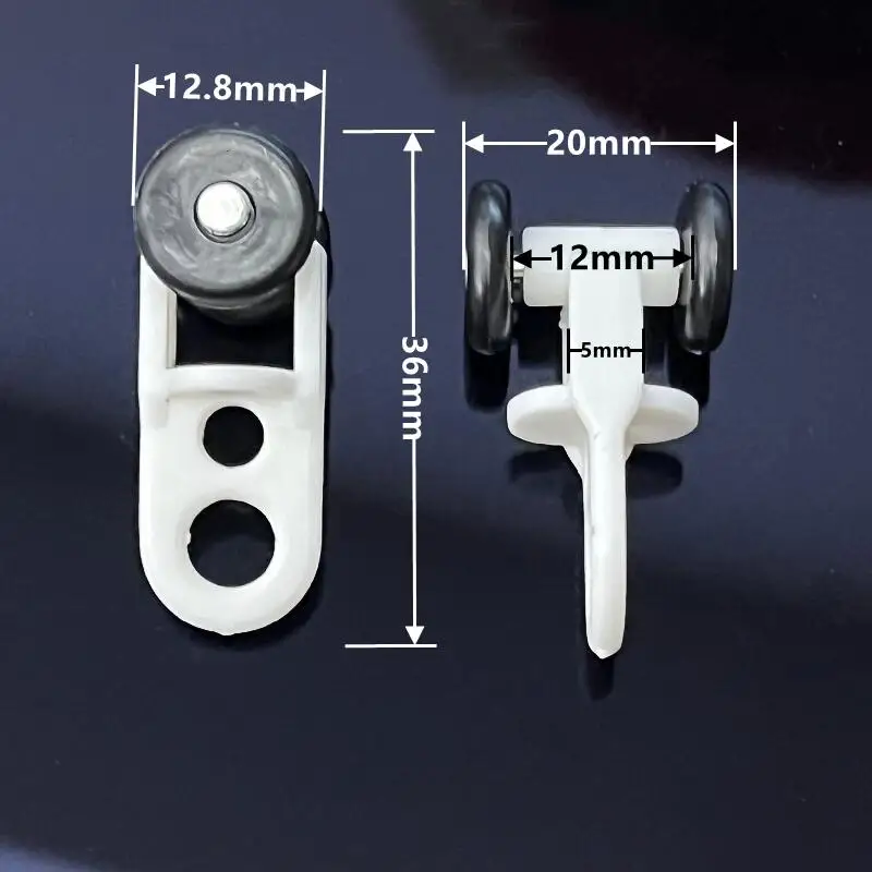 Description Picture 3 of item60PCS plastic silent curtain track pulley old-fashioned straight track curved rail hook slide rail window decoration hardware