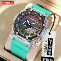 SOMILIA S3341 Fashion Men's Electronic Watch Multi functional Waterproof Korean Edition Male and Female Student Electronic Watch 1