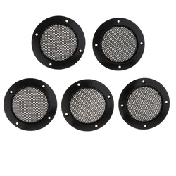 5 Pieces Speaker Grills Cover Case with 20 pcs Screws for 5 Inches Speaker Mounting Home Audio DIY