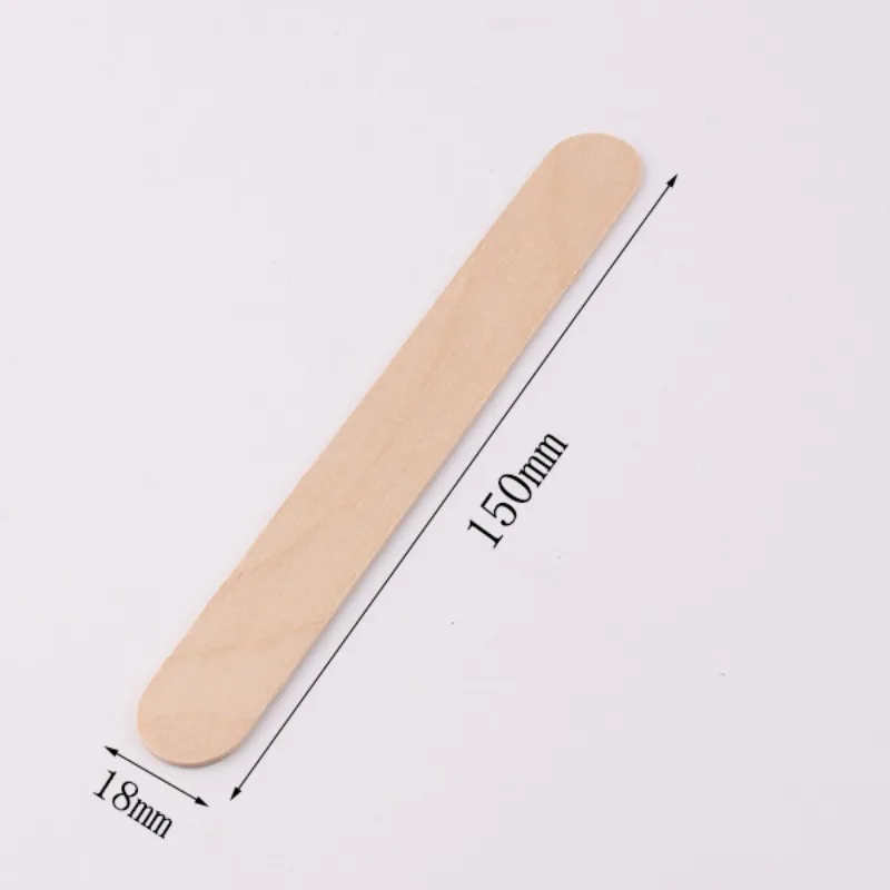 Natural Birch Wood Applicators 100 Pcs Hair Removal Sticks Eyebrow and Body Hair Removal