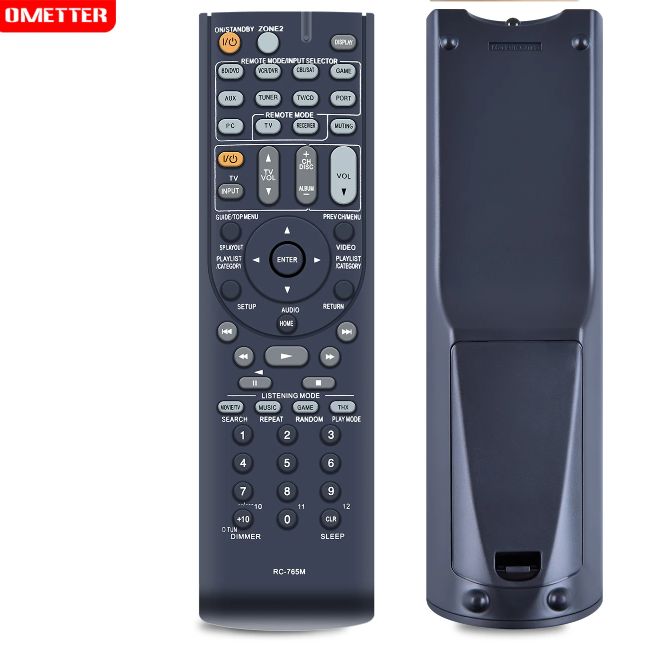 RC-765M Black Wireless Handheld OEM Replacement Remote Control For