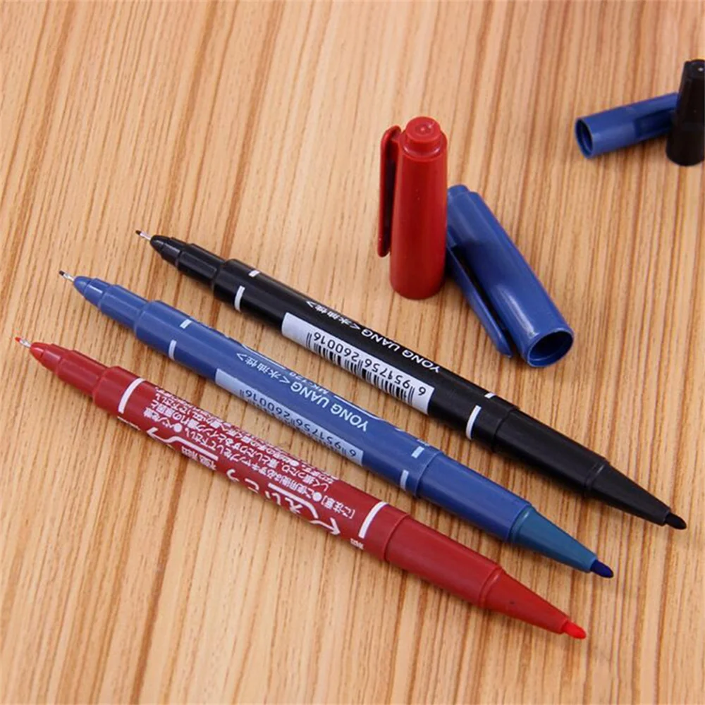 6pcs High Quality 6pcs Body Art Dual Skin Pen Scribe Piercing Pen Temporary Tattoo