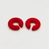 2.5x2.5cm C-shaped earrings in Europe and America, popular candy color, no ear hole, ear bone clip, acrylic ear clip for women 5