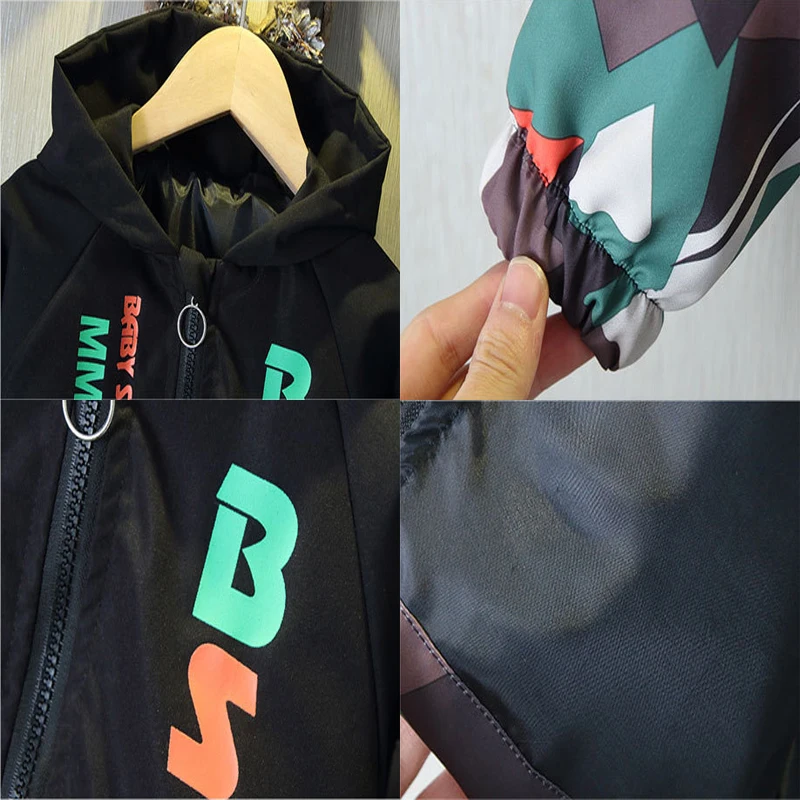 Children Hiking Jackets Windbreaker Hooded Coat Zipper Camping Warm Outerwear Boys Sports Outdoor Jackets Baseball Uniform Coats