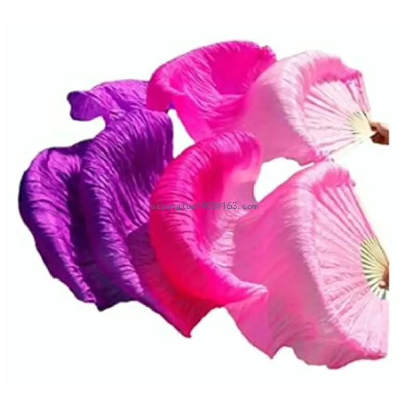 Professional Faux Silk Belly Dance Fan Veils Elegant Long Dancing Fan for Dance Enthusiasts Teachers Students 150cm