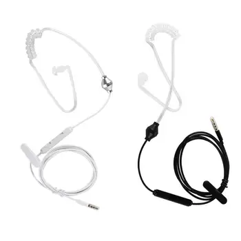 In-ear Cool Walkie Anti Dust Single Stereo Mobile Phone Air Tube Anti Radiation 3.5mm Spring Earphone Earbuds Earpiece Headset 1