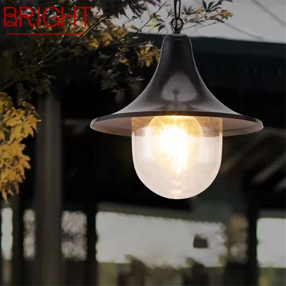 BRIGHT Outdoor Retro Pendant Light Modern LED Lamp Waterproof for Home Corridor Decoration ganriland retro golbe led filament bulbs e14 g45 6 5w ultra bright 806 lumen dimmable ampoule high lumen for pendant light decor