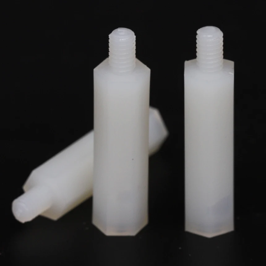 

M2*8/10/12/15/18/20+5mm Plastic Single End Stud Nylon Screw Pillar White Male To Female Hex Hexagonal Standoff Stand off Spacer
