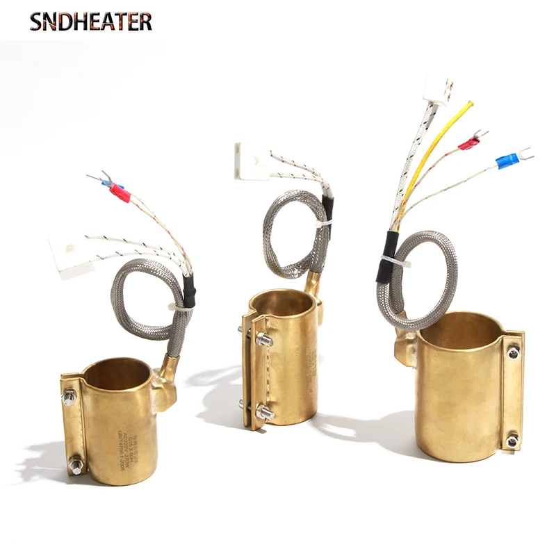 SNDHEATER 1pc Brass Band Heater 25x25mm 25x30mm 25x40mm for Injection Molding Machine 220V Electric Nozzle Heating Rings 1pc