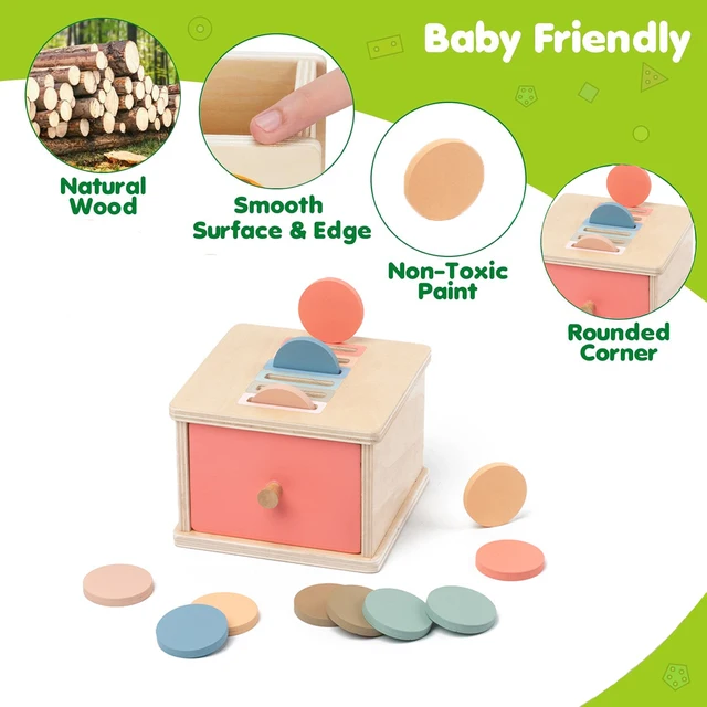 Wooden Montessori Coin Box 4