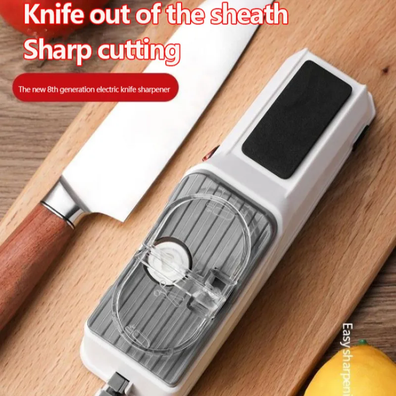 USB Electric Knife Sharpener Sharpening Whetstone KitchenTool Double-Sided Knife  Sharpener Electric Knife Sharpener 전기 칼갈이 - AliExpress