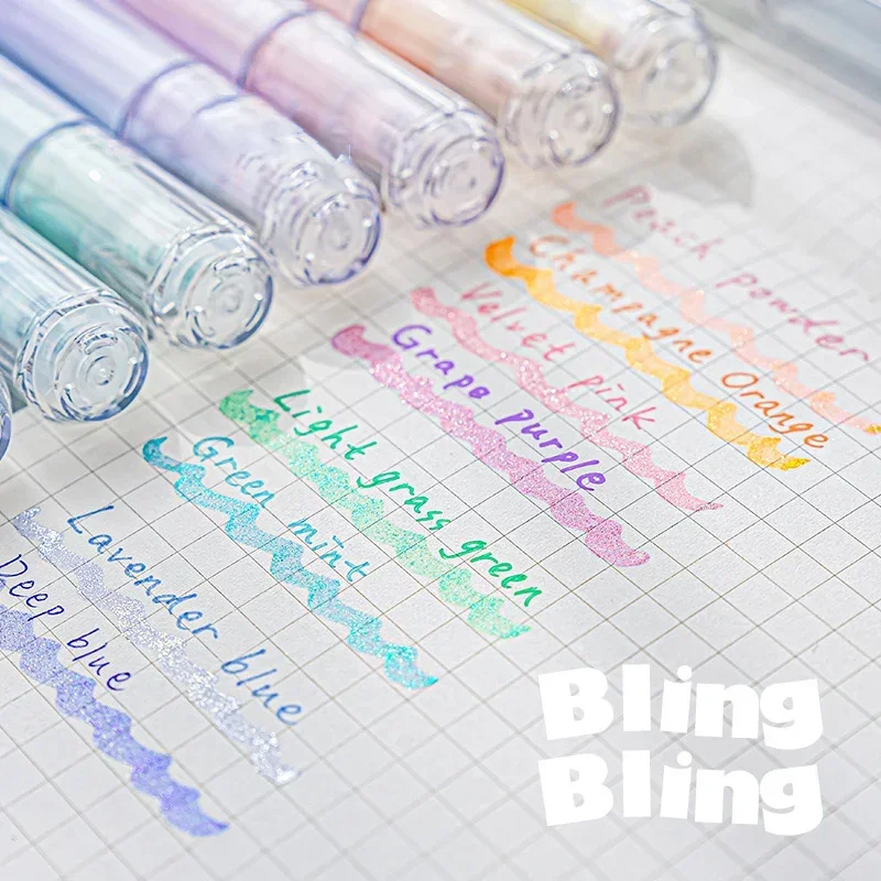 Highlighter Marker Highlighter Pen Art Marker Marker Pen Cute Glitter Marker Pens Spot Liner Sketch Graffiti Marker Fluorescent Pastel Drawing Painting 4pcs