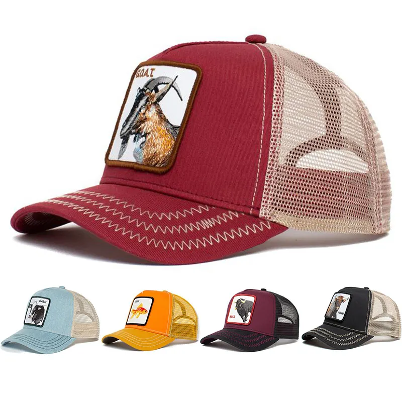 Summer Embroidery Outdoor Baseball Cap American Trucker Hat Sport Net Mesh Caps_voghion.com