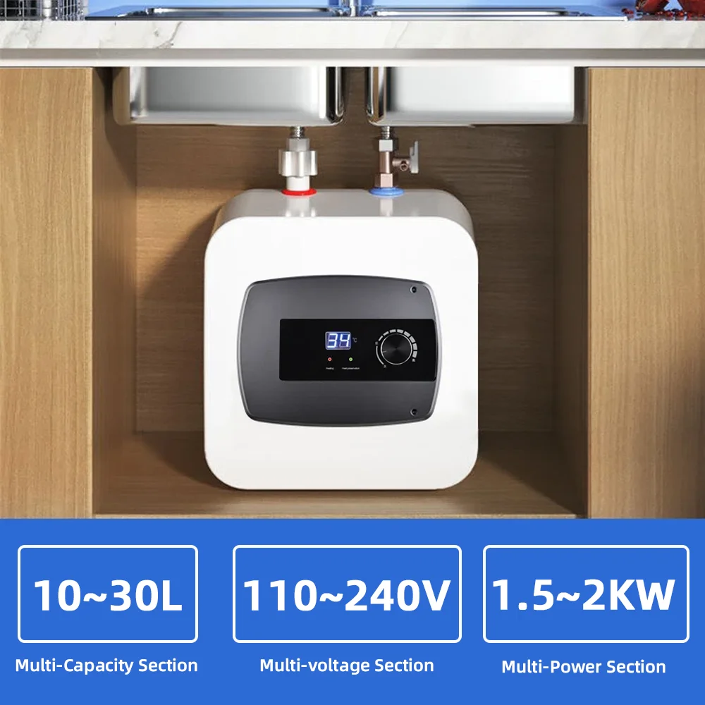 Square kitchen electric water geyser 10L 15L 30L low price bathroom electric shower kitchen hot mini tank water heater