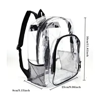 Water Proof Transparent Snow Backpack Convertible Backpack Purse Clear Small Backpack Stadium Approved Transparent Backpack 2