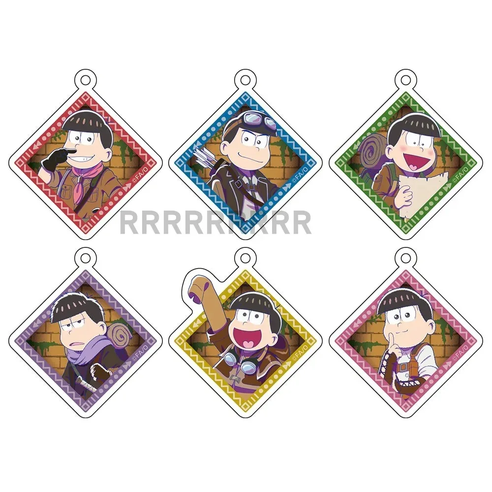 

Game Choromatsu Ichimatsu Jyushimatsu Todomatsu Karamatsu Keychain Doll Anime Acrylic Keyring Pendant for Gift