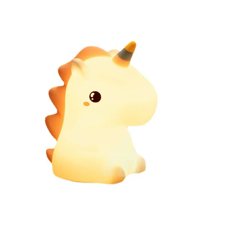 Unicorn Dinosaur Night Lantern New and Unique Petting Silicone Lantern Creative Gift for Children\'s Birthday Gift OEM
