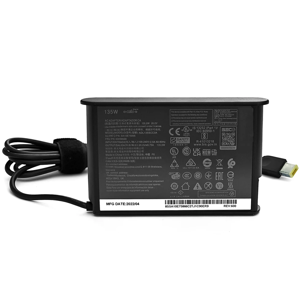 Laptop Carregador Adl135scc2a Adaptador ac para Lenovo x1 s5 Adl135sdc3a Adl135slc3a Fonte de Alimentação Adl135scc3a 135w 20v 6.75a - Imagem 4