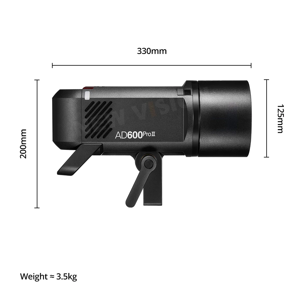 고독스 AD600PRO II 올인원 야외 플래시 600W TTL HSS 내장 리튬이온 배터리 2.4G 무선 X 시스템 카메라용 스트로브 라이트
