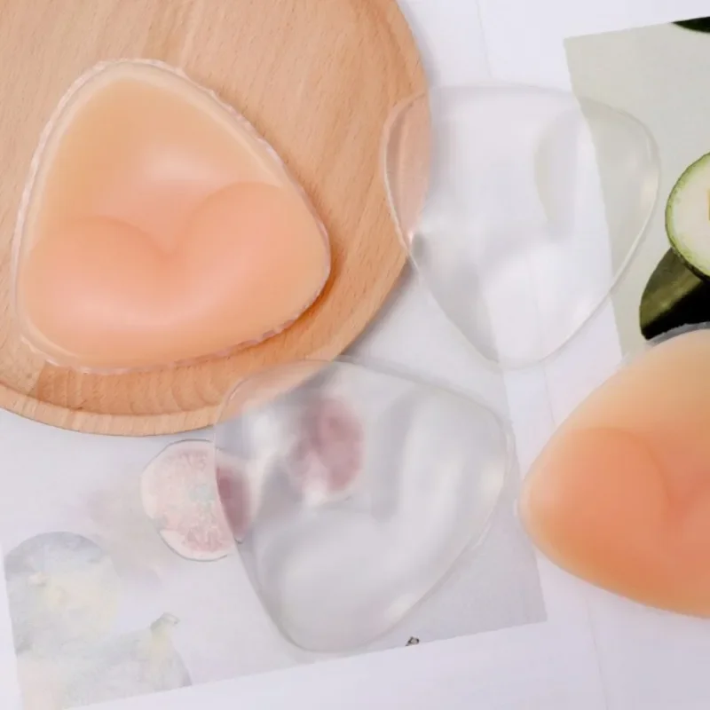 Sponge Silicone Bra for Women Bikini Triangle Chest Pad Underwear Supporting Breast Pads Sexy Bras Lingerie Thick Nipple Cover