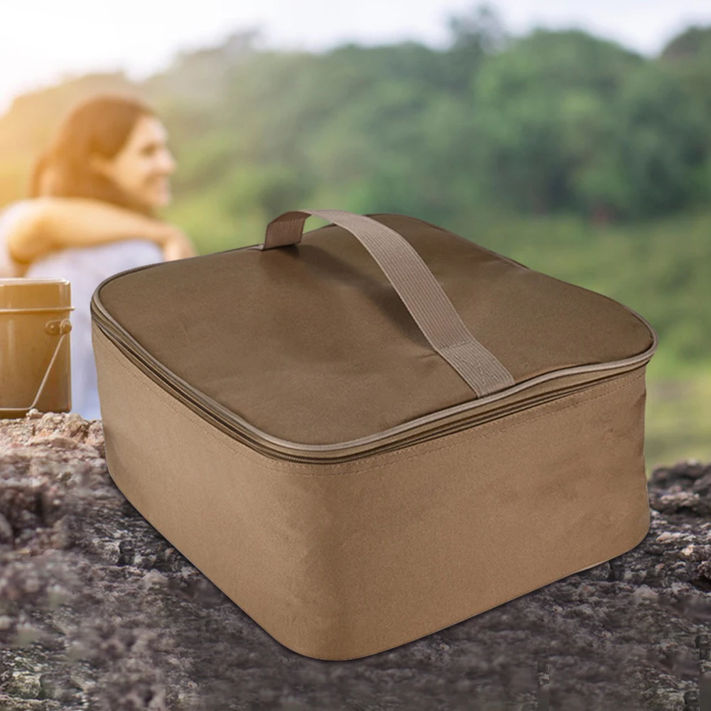Gas Tank Canister Storage Bag Oxford Cloth Cookware Utensils Organizer Versatile Wear Resistant for Outdoor Camping Picnic