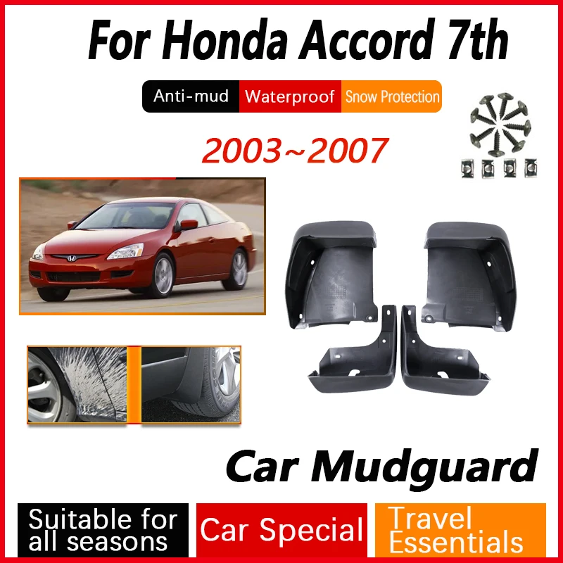 

Car Fenders For Honda Accord 7th 7 Gen 2003 2004 2005 2006 2007 Anti-splash Flare Mudguard Splash Guard Mudflaps Car Accessories