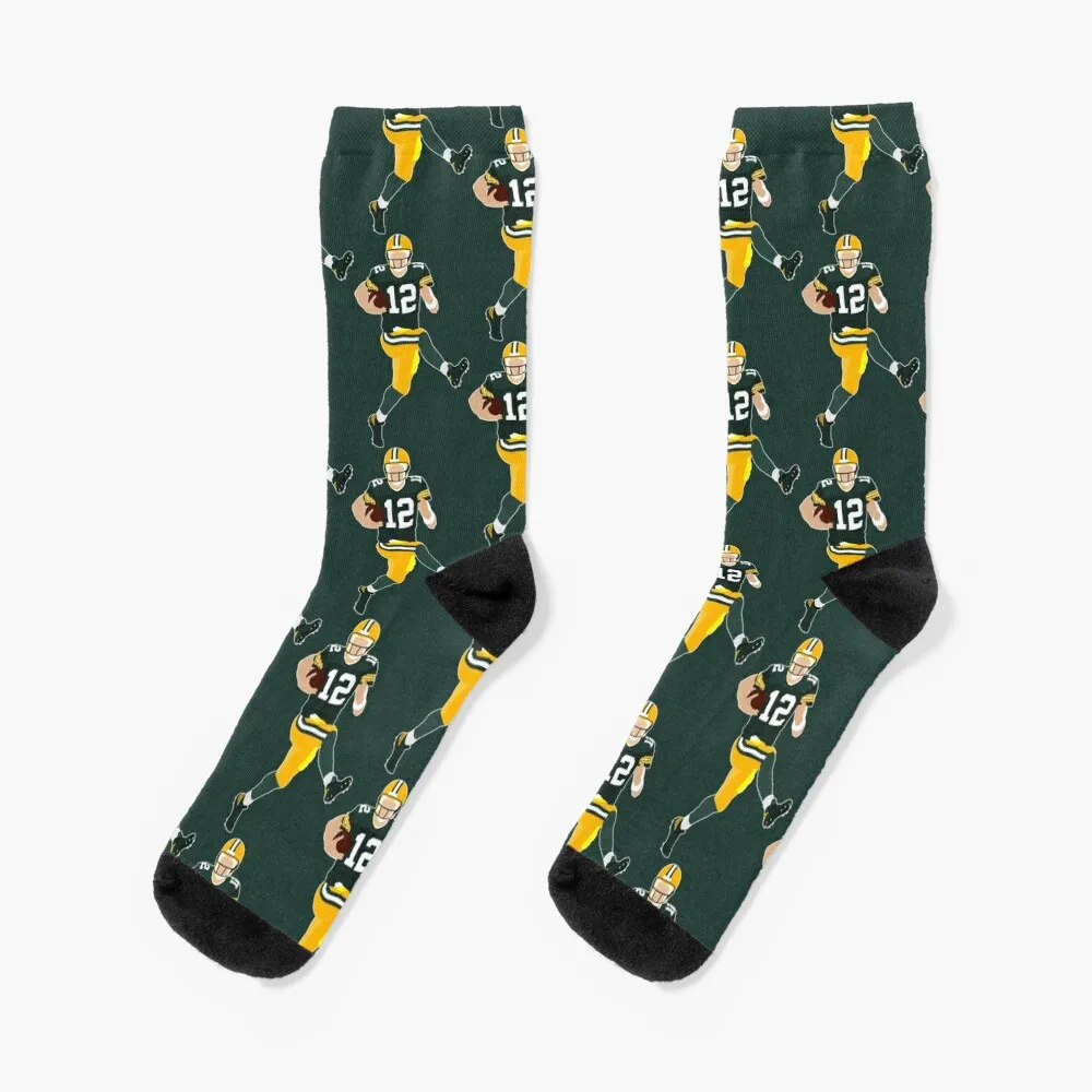 

Green Bay Quarterback Socks anti-slip soccer sock heated socks basketball socks Antiskid soccer socks Men's Socks Luxury Women's