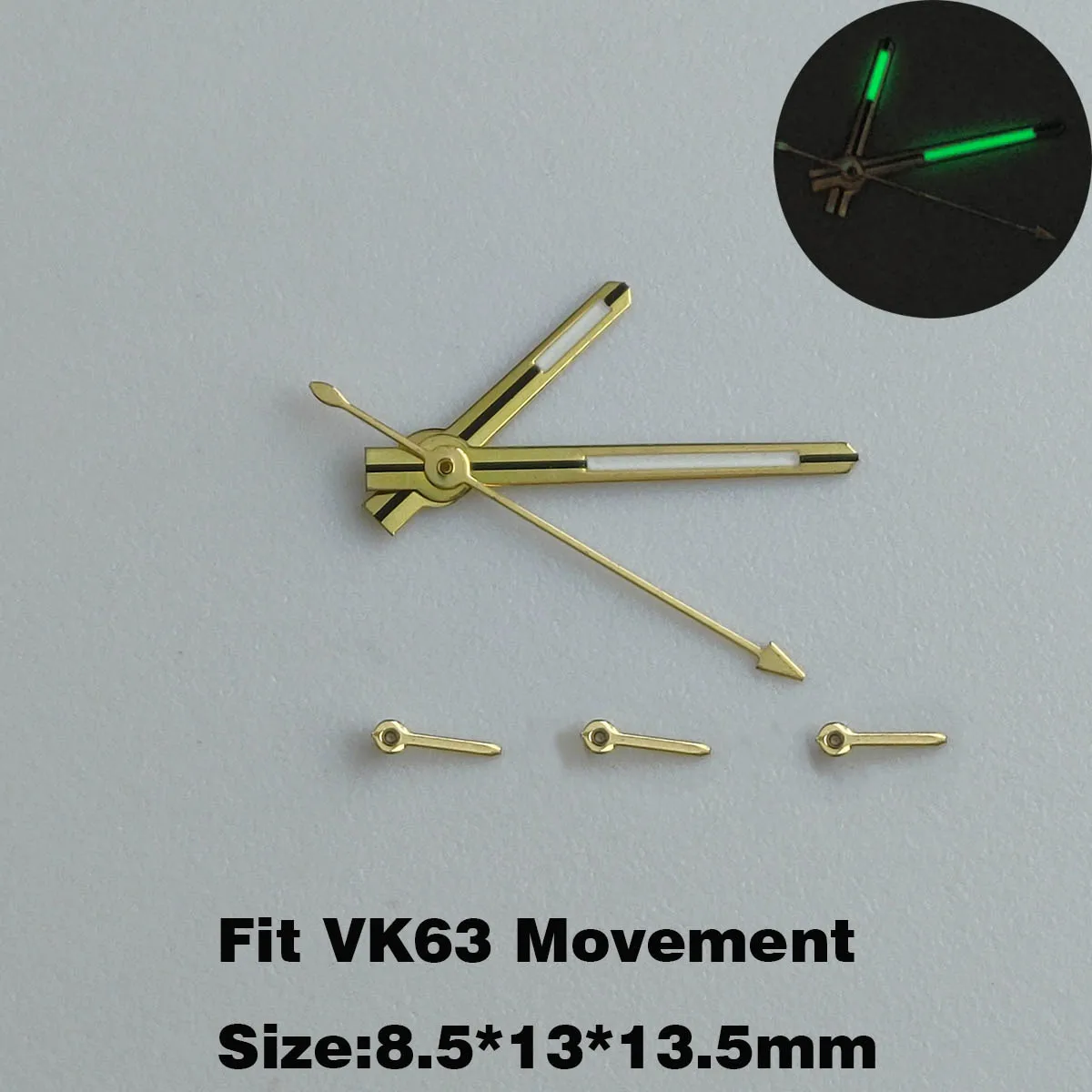 Watch Accessories Daytona Watch Hands Luminous Rainbow Dial 29.5MM For VK63 Movement Replacement