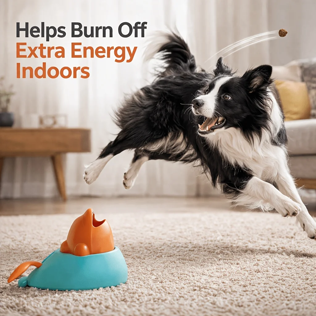 Interactive Treat-Dispensing Dog Toy for Indoor Fun and Training Puzzles