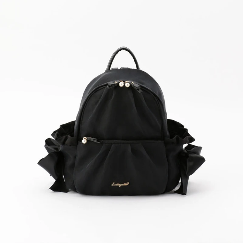 Sweet Cute Casual Girlish Heart Cute Bowknot Mesh Backpack Japanese Style Students Schoolbag Commute Shoulder Women's Bags 6
