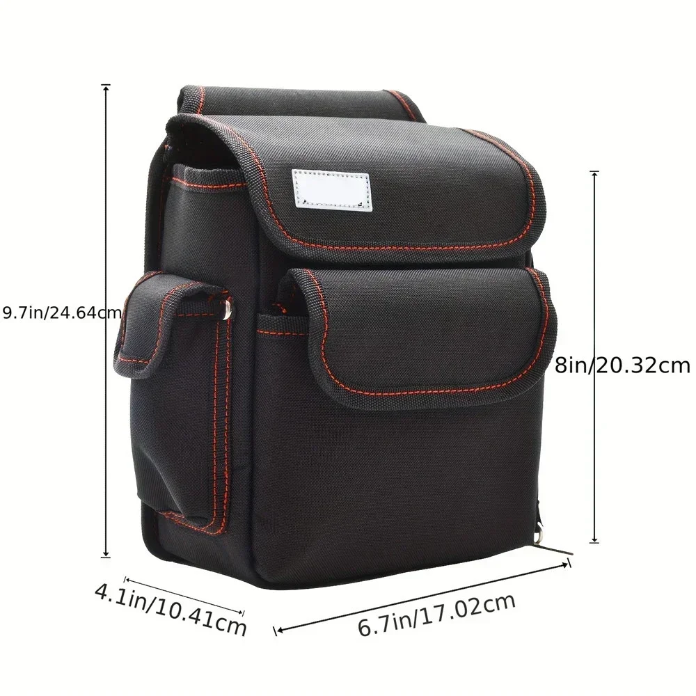 Multi-Pockets Tool Bag 1680D Oxford Cloth Hammer Pliers Holder Hand Tools Organizer for Electrician Tools Belt Work Pouch 6