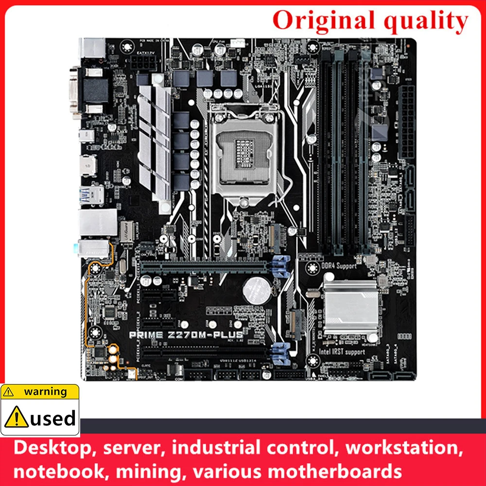 

For PRIME Z270M-PLUS Motherboards LGA 1151 DDR4 64GB M-ATX Intel Z270 Overclocking Desktop Mainboard M.2 NVME SATA III